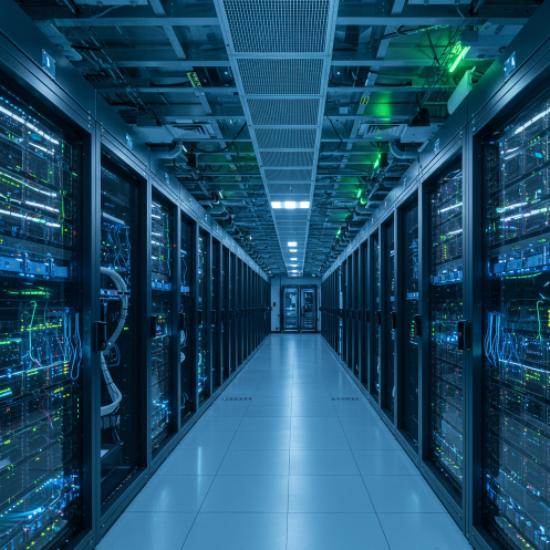 hallway between servers